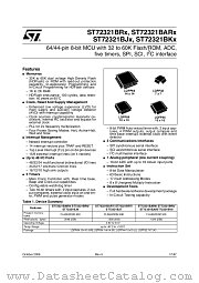 ST72321BAR9 datasheet pdf ST Microelectronics