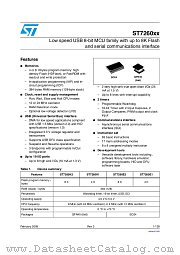 ST7260E2 datasheet pdf ST Microelectronics