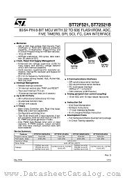 ST72F521R9T3 datasheet pdf ST Microelectronics