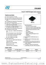 STA3005 datasheet pdf ST Microelectronics