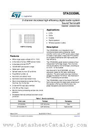 STA333SML datasheet pdf ST Microelectronics