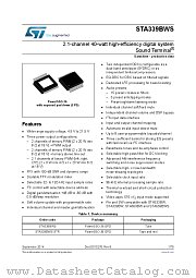 STA339BWS13TR datasheet pdf ST Microelectronics