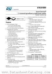 STA381BW datasheet pdf ST Microelectronics