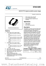 STA516BE datasheet pdf ST Microelectronics