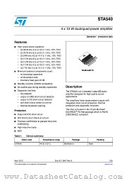 STA540 datasheet pdf ST Microelectronics