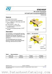 STAC4932F datasheet pdf ST Microelectronics