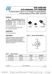 STD12NM50ND datasheet pdf ST Microelectronics