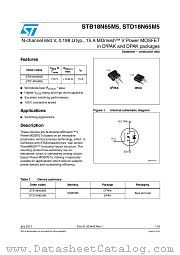 STD18N65M5 datasheet pdf ST Microelectronics
