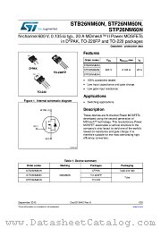 STB26NM60N datasheet pdf ST Microelectronics