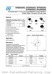 STP5N52K3 datasheet pdf ST Microelectronics
