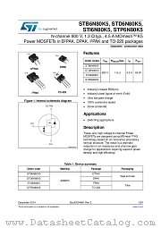 STD6N80K5 datasheet pdf ST Microelectronics