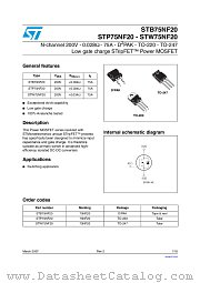 STW75NF20 datasheet pdf ST Microelectronics