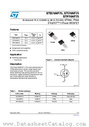 STP76NF75 datasheet pdf ST Microelectronics