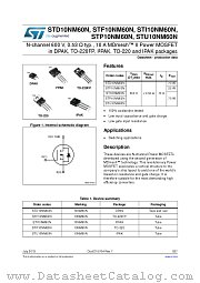 STD10NM60N datasheet pdf ST Microelectronics
