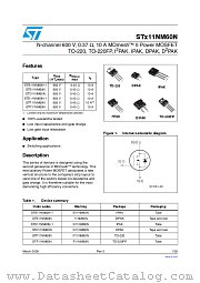 STP11NM60N datasheet pdf ST Microelectronics