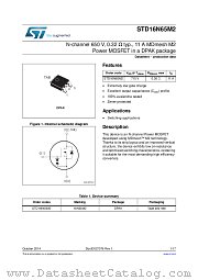 STD16N65M2 datasheet pdf ST Microelectronics