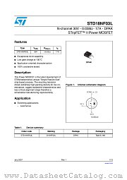 STD18NF03L datasheet pdf ST Microelectronics