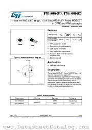STD1HN60K3 datasheet pdf ST Microelectronics