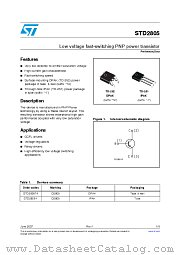 STD2805T4 datasheet pdf ST Microelectronics