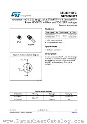 STD30N10F7 datasheet pdf ST Microelectronics