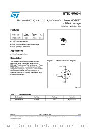 STD3NM60N datasheet pdf ST Microelectronics