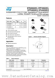 STP4N52K3 datasheet pdf ST Microelectronics