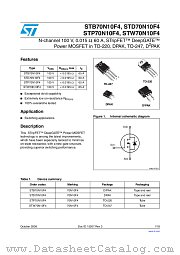 STD70N10F4 datasheet pdf ST Microelectronics