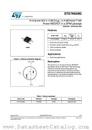 STD7N65M2 datasheet pdf ST Microelectronics