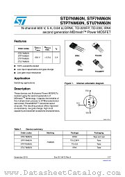 STD7NM60N datasheet pdf ST Microelectronics