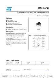 STD815CP40 datasheet pdf ST Microelectronics