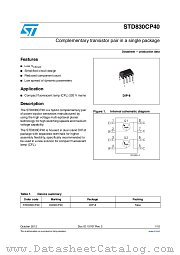 STD830CP40 datasheet pdf ST Microelectronics