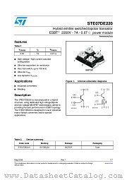 STE07DE220 datasheet pdf ST Microelectronics