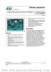 STEVAL-CBL013V1 datasheet pdf ST Microelectronics