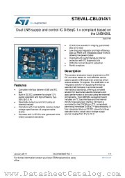 STEVAL-CBL014V1 datasheet pdf ST Microelectronics