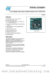 STEVAL-CCA038V1 datasheet pdf ST Microelectronics