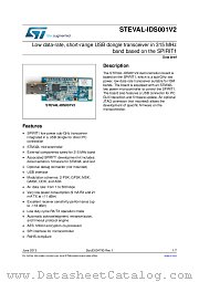 STEVAL-IDS001V2 datasheet pdf ST Microelectronics