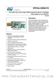 STEVAL-IDS001V3 datasheet pdf ST Microelectronics