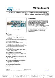 STEVAL-IDS001V4 datasheet pdf ST Microelectronics