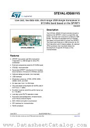 STEVAL-IDS001V5 datasheet pdf ST Microelectronics