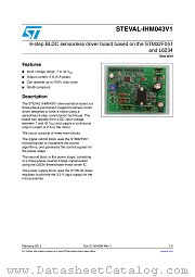 STEVAL-IHM043V1 datasheet pdf ST Microelectronics