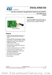 STEVAL-IKR001V2D datasheet pdf ST Microelectronics