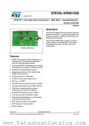 STEVAL-IKR001V8D datasheet pdf ST Microelectronics