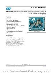 STEVAL-ISA070V1 datasheet pdf ST Microelectronics