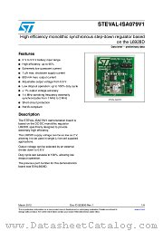 STEVAL-ISA079V1 datasheet pdf ST Microelectronics