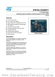 STEVAL-ISA092V1 datasheet pdf ST Microelectronics