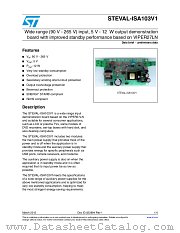 STEVAL-ISA103V1 datasheet pdf ST Microelectronics