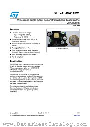 STEVAL-ISA113V1 datasheet pdf ST Microelectronics