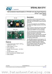 STEVAL-ISA137V1 datasheet pdf ST Microelectronics