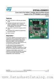 STEVAL-ISB005V1 datasheet pdf ST Microelectronics