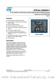 STEVAL-ISB009V1 datasheet pdf ST Microelectronics